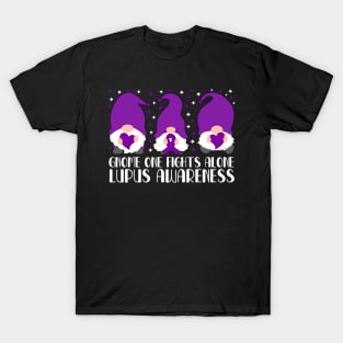 Gnome One Fights Alone Lupus Awareness T-Shirt